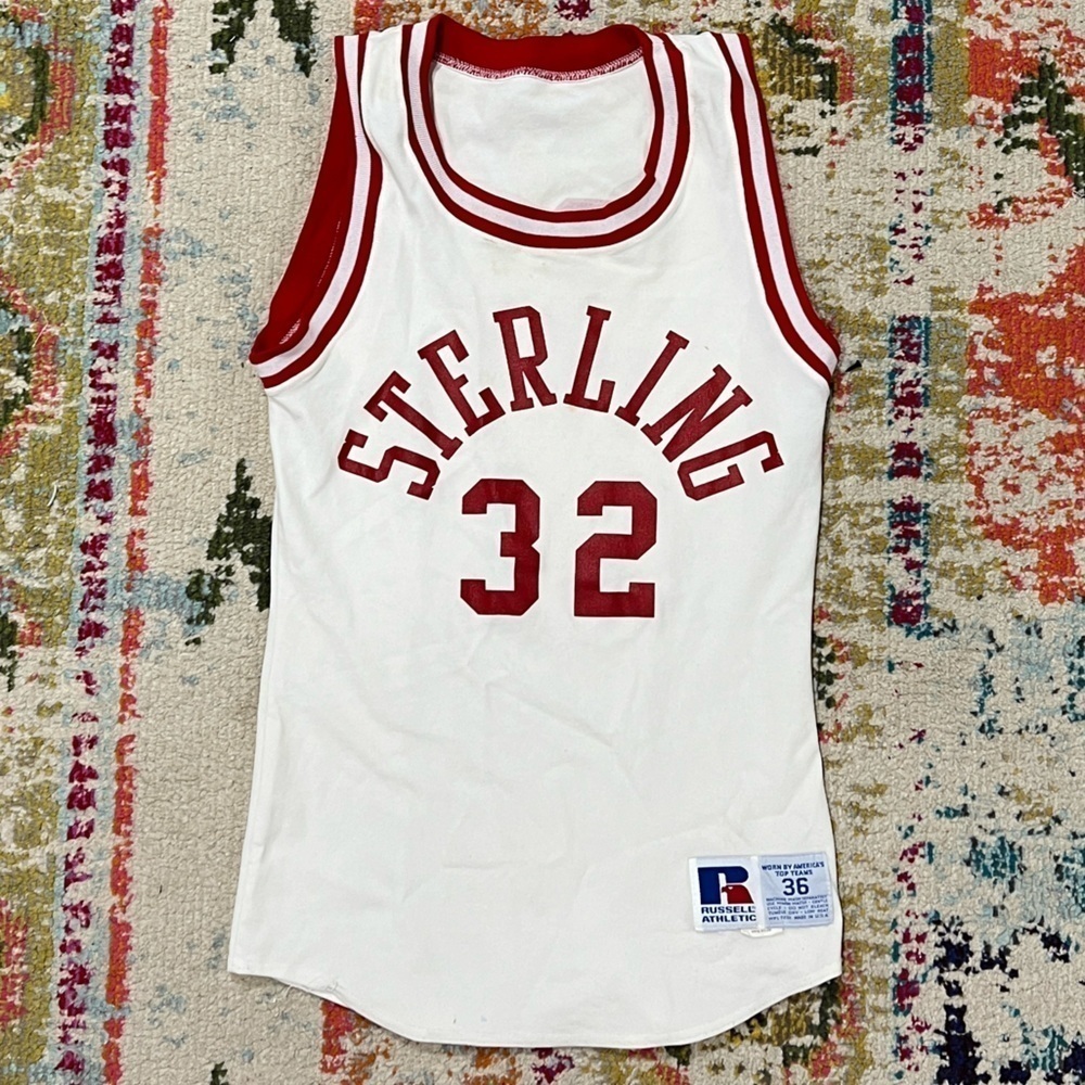 Vintage 1980s Sterling #32 Russell Athletic Club Sports 80s Jersey Size 36